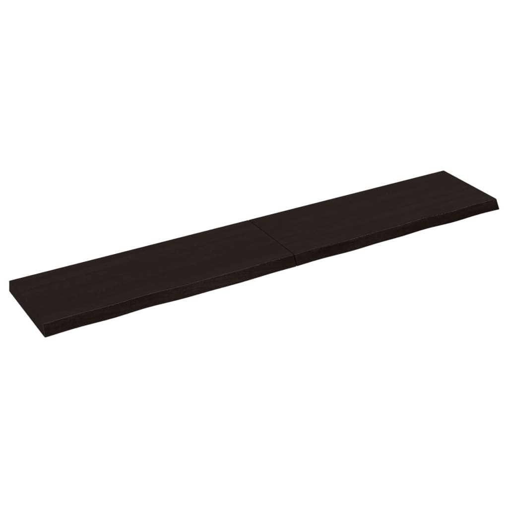 vidaXL Estante pared madera roble tratada marrón oscuro 160x30x(2-4)cm