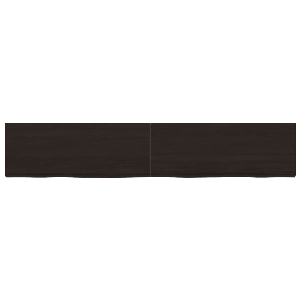 vidaXL Estante pared madera roble tratada marrón oscuro 160x30x(2-4)cm