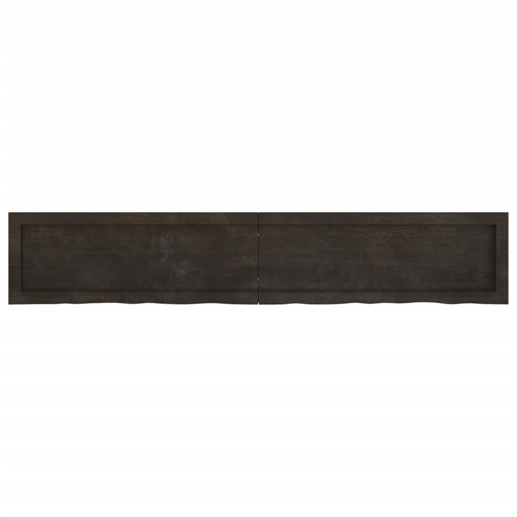 vidaXL Estante pared madera roble tratada marrón oscuro 160x30x(2-4)cm