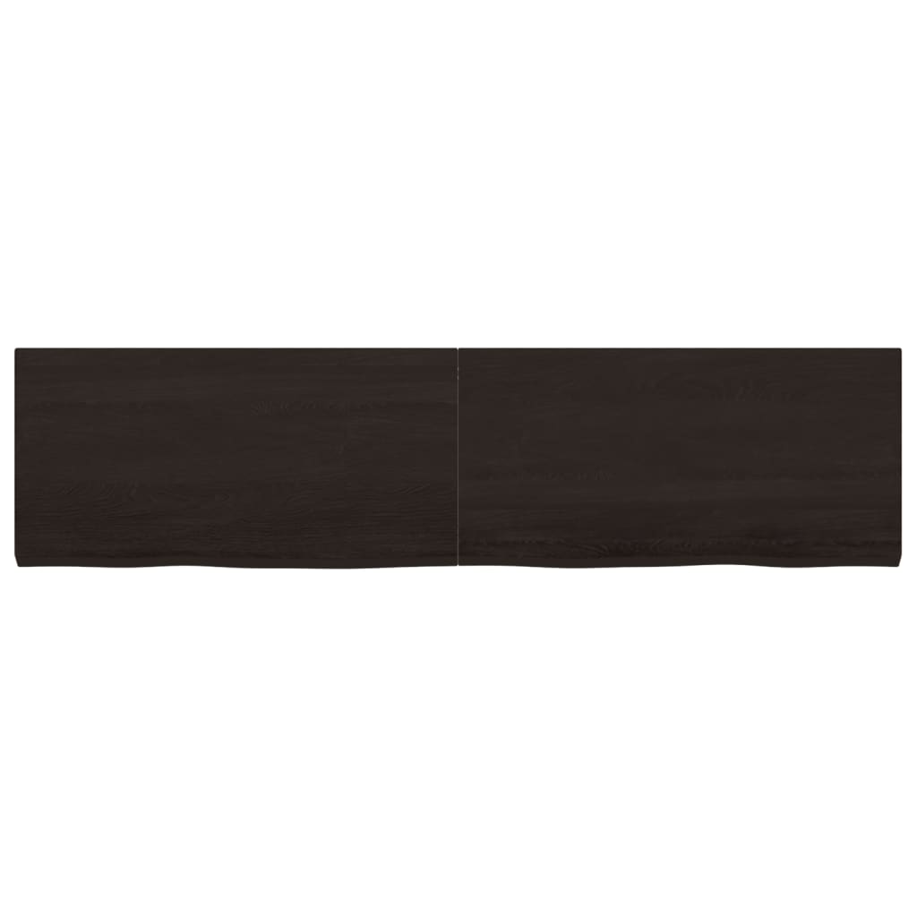 vidaXL Estante pared madera roble tratada marrón oscuro 160x40x(2-4)cm