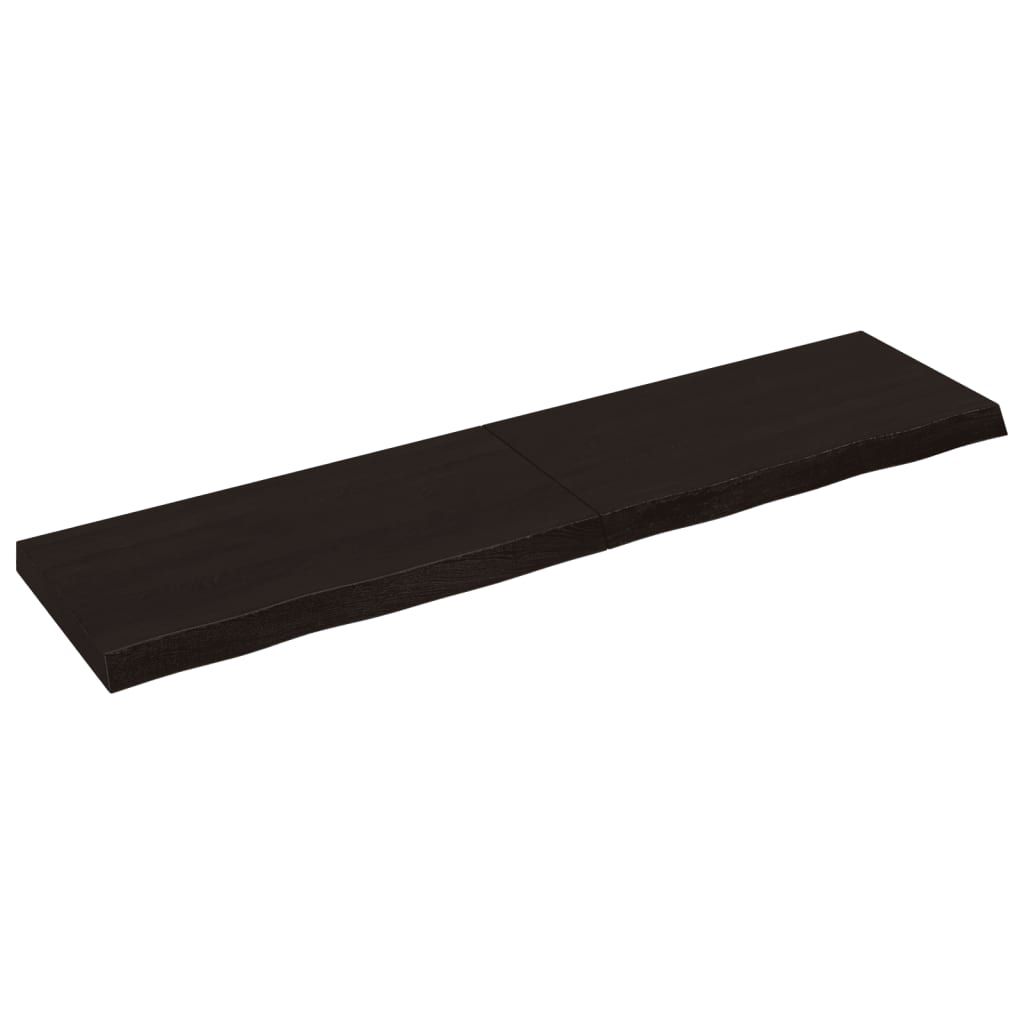 vidaXL Estante pared madera roble tratada marrón oscuro 160x40x(2-6)cm