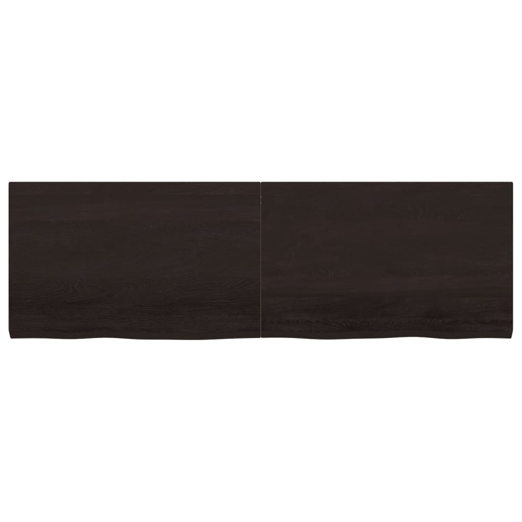 vidaXL Estante pared madera roble tratada marrón oscuro 160x50x(2-4)cm