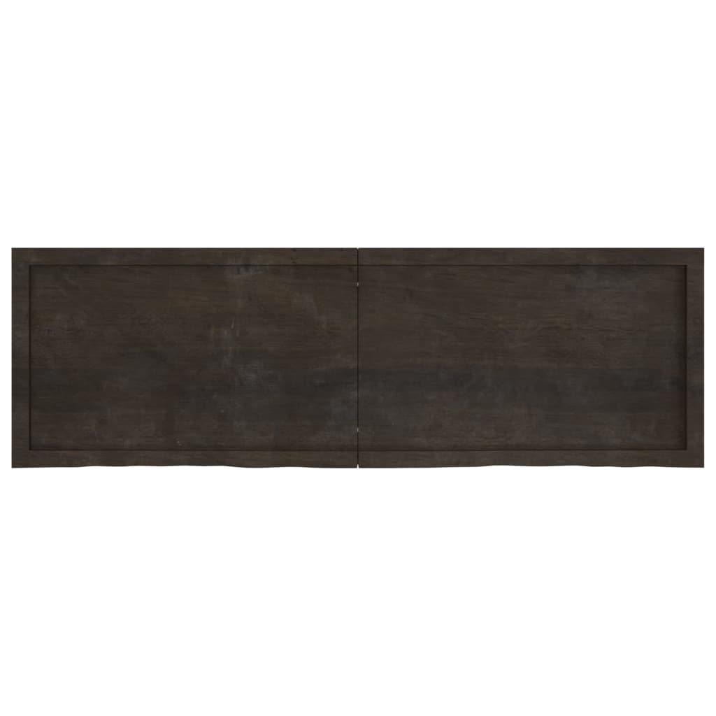 vidaXL Estante pared madera roble tratada marrón oscuro 160x50x(2-4)cm