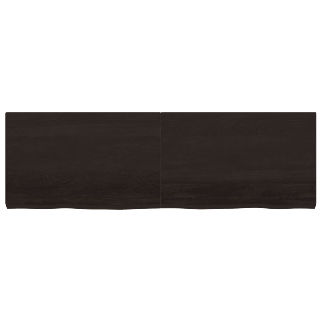 vidaXL Estante pared madera roble tratada marrón oscuro 160x50x(2-6)cm