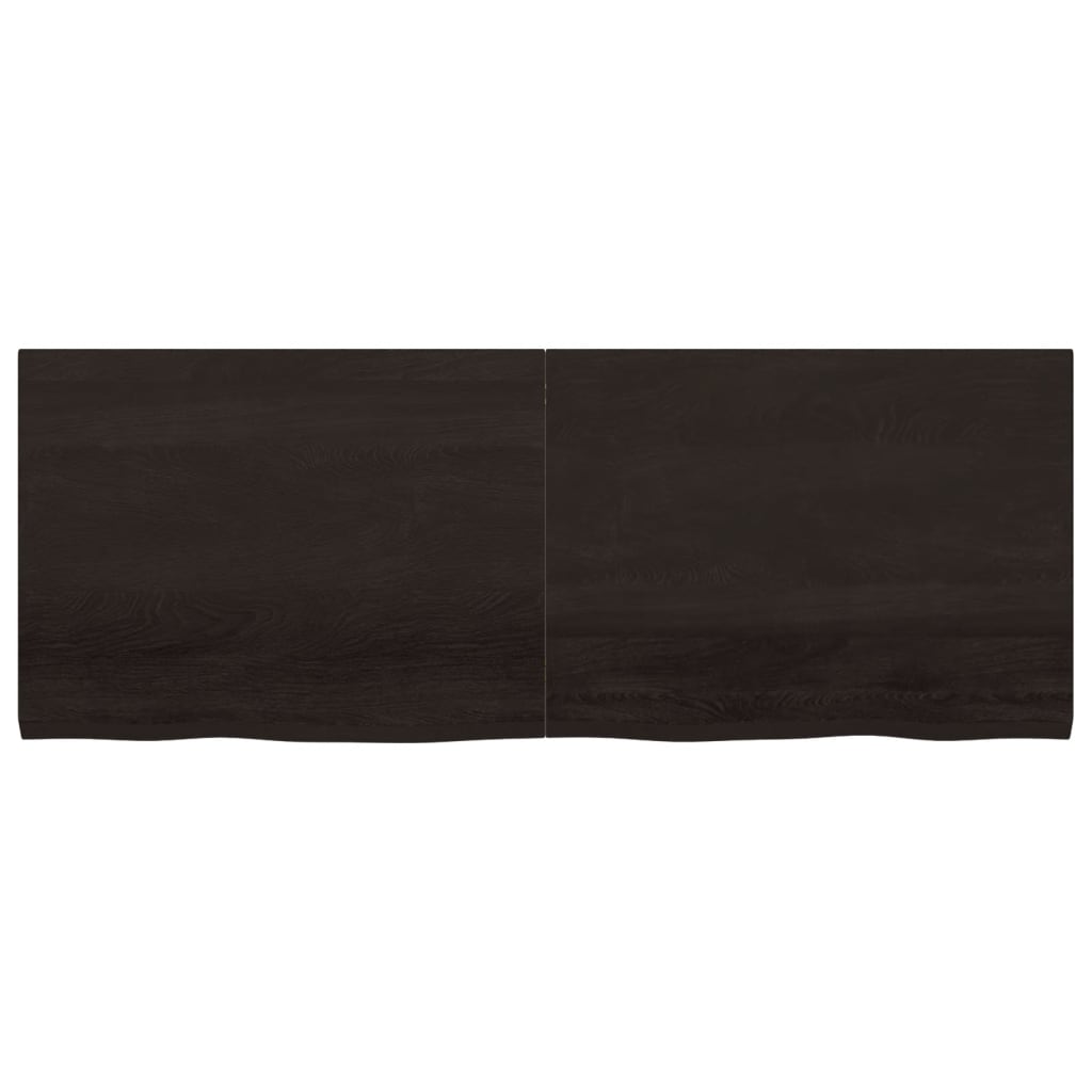 vidaXL Estante pared madera roble tratada marrón oscuro 160x60x(2-4)cm