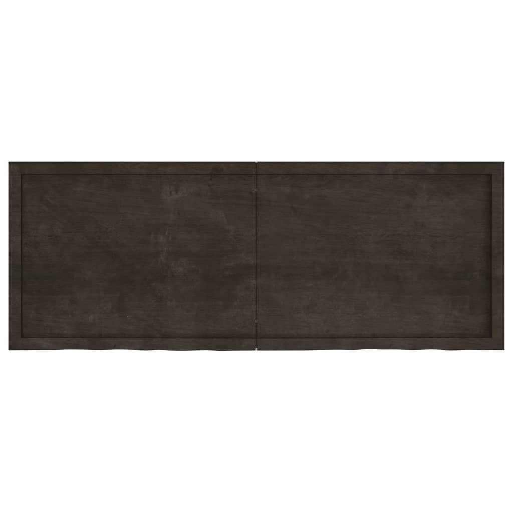 vidaXL Estante pared madera roble tratada marrón oscuro 160x60x(2-4)cm