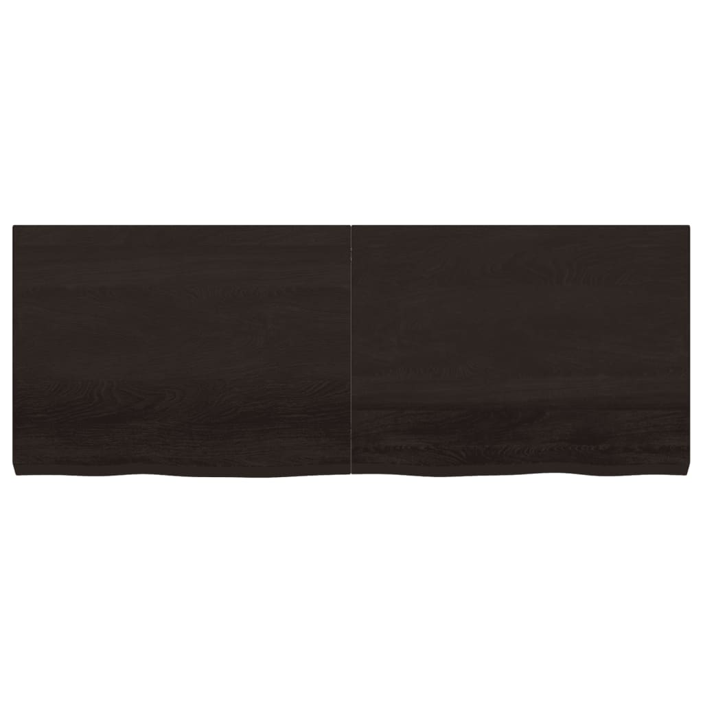 vidaXL Estante pared madera roble tratada marrón oscuro 160x60x(2-6)cm