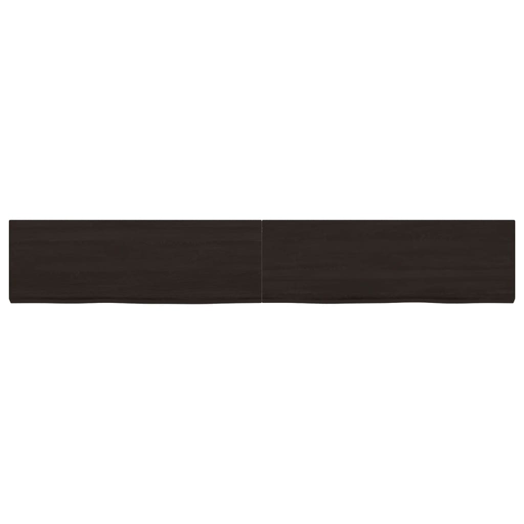 vidaXL Estante pared madera roble tratada marrón oscuro 180x30x(2-4)cm