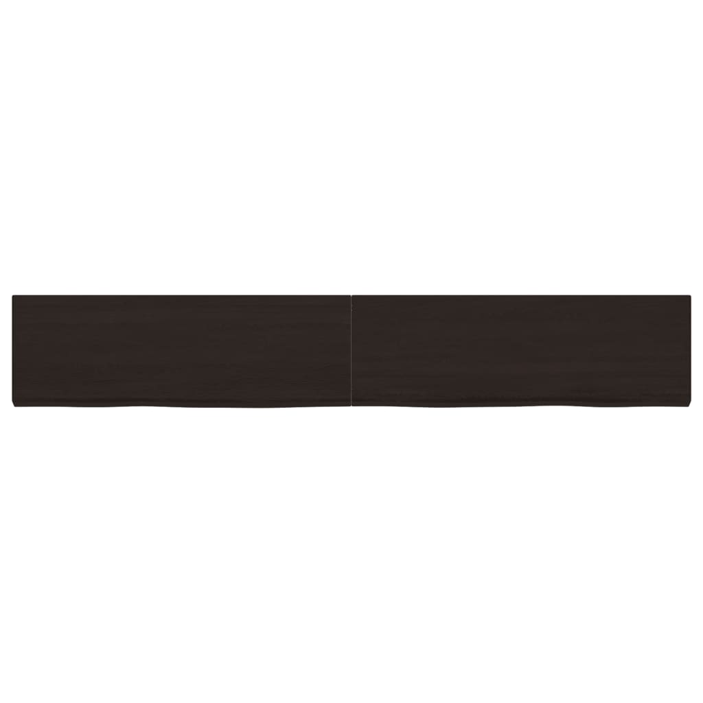 vidaXL Estante pared madera roble tratada marrón oscuro 180x30x(2-6)cm