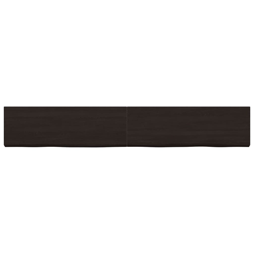 vidaXL Estante pared madera roble tratada marrón oscuro 180x40x(2-4)cm