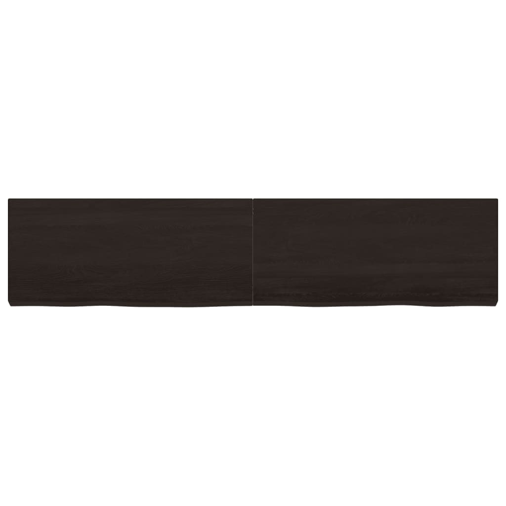 vidaXL Estante pared madera roble tratada marrón oscuro 180x40x(2-6)cm