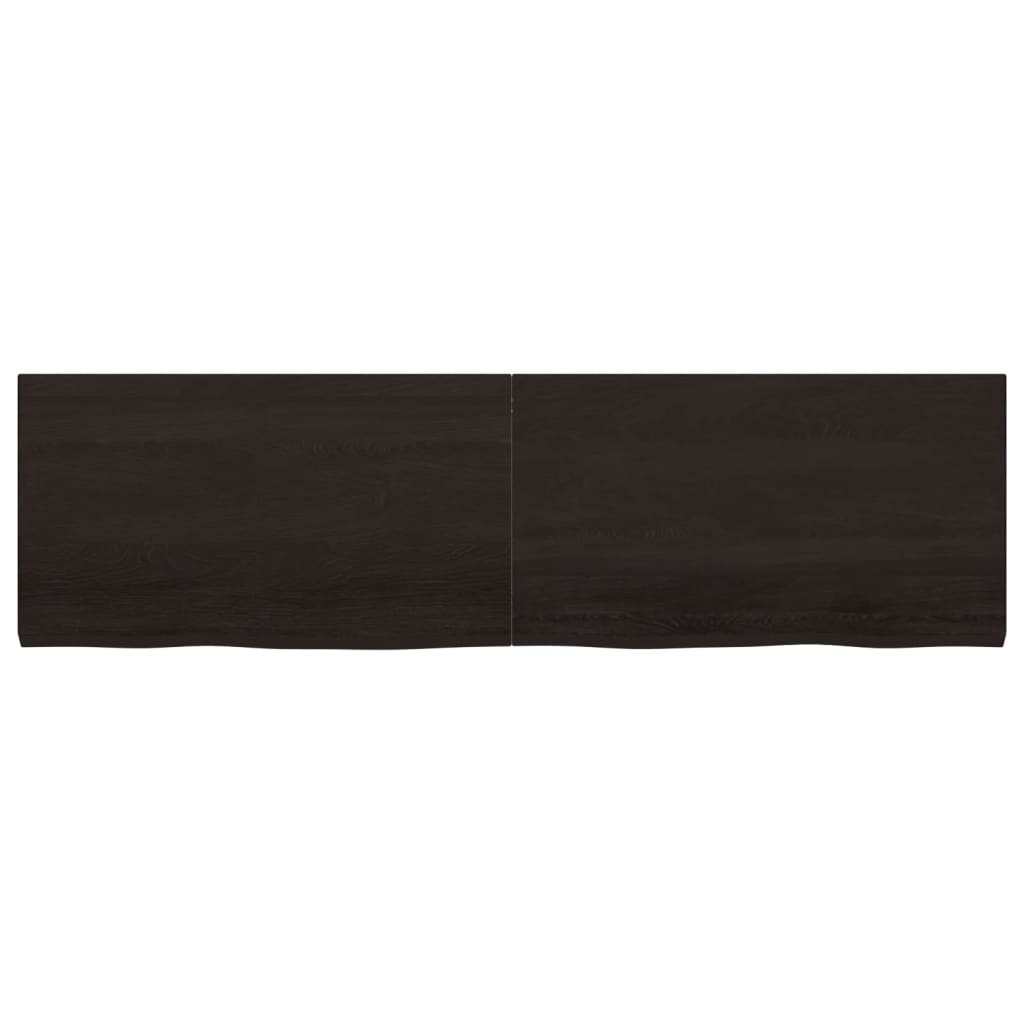 vidaXL Estante pared madera roble tratada marrón oscuro 180x50x(2-4)cm