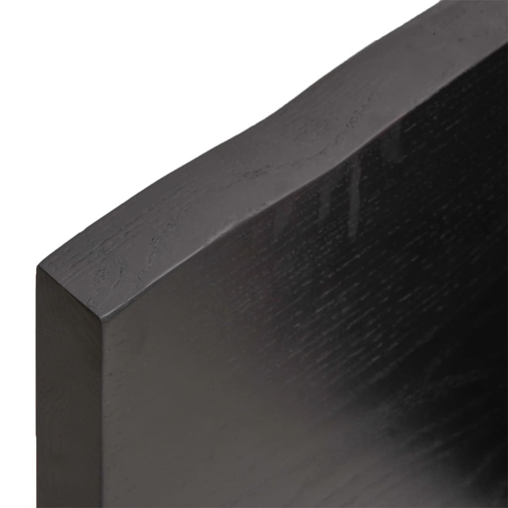 vidaXL Estante pared madera roble tratada marrón oscuro 180x50x(2-4)cm