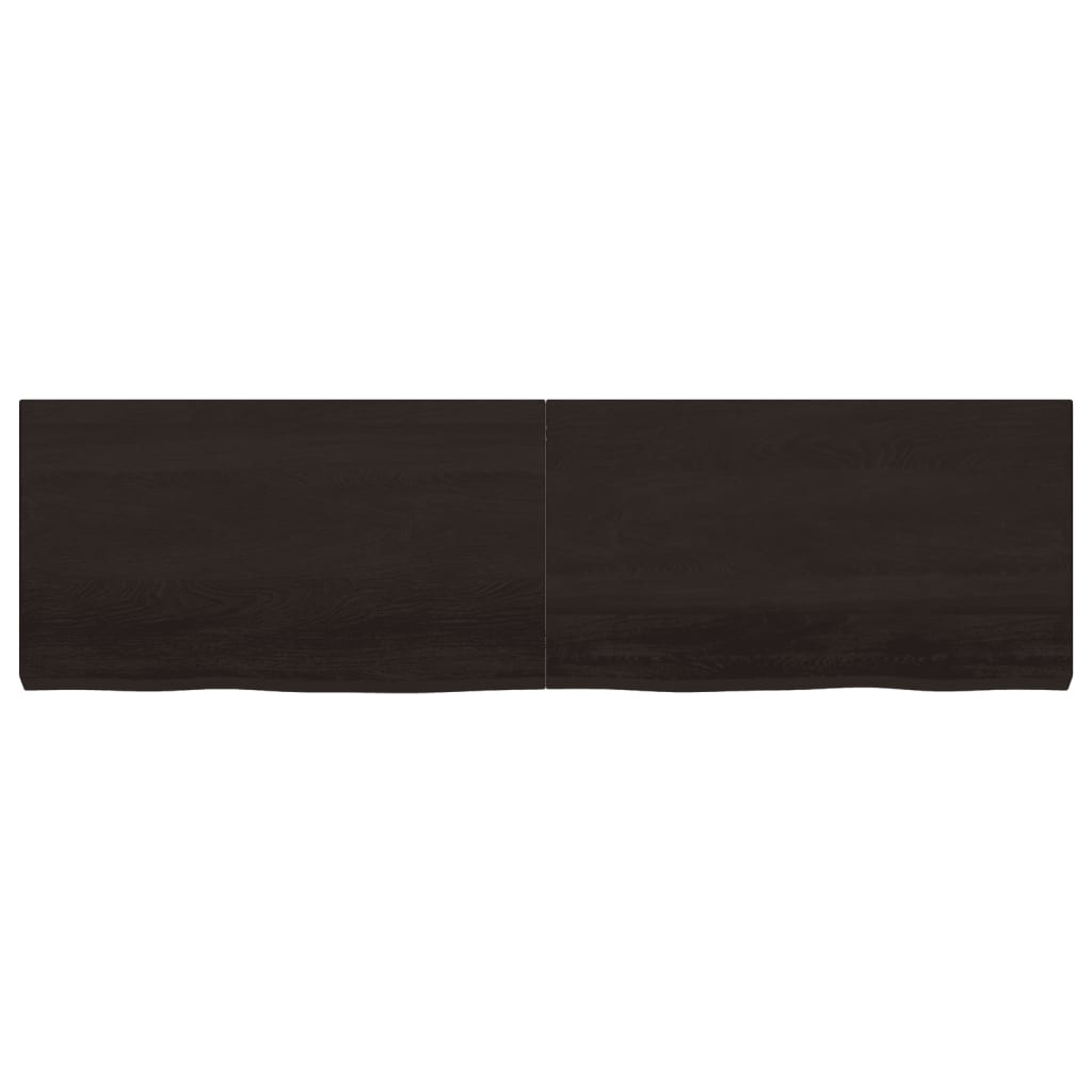 vidaXL Estante pared madera roble tratada marrón oscuro 180x50x(2-6)cm