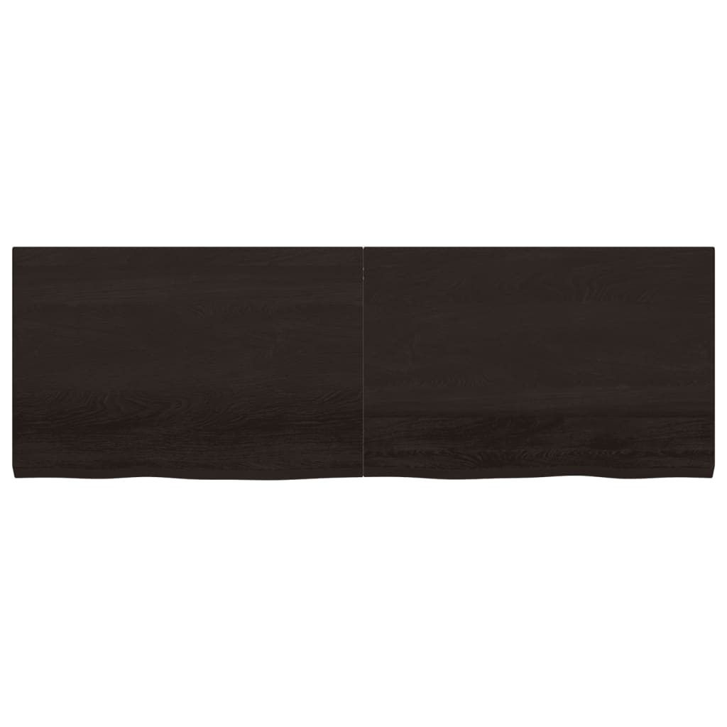 vidaXL Estante pared madera roble tratada marrón oscuro 180x60x(2-4)cm