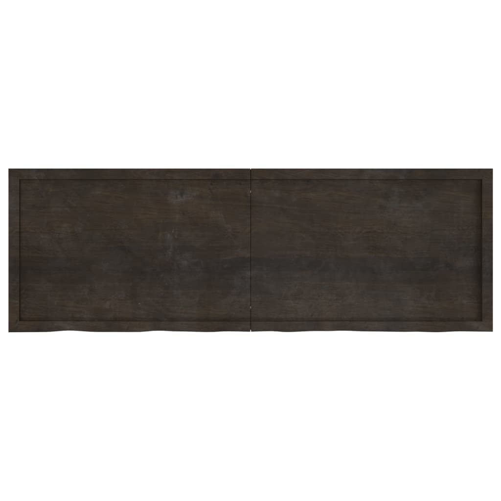 vidaXL Estante pared madera roble tratada marrón oscuro 180x60x(2-4)cm