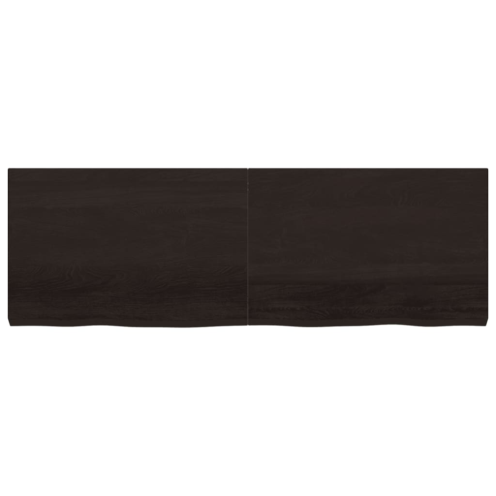 vidaXL Estante pared madera roble tratada marrón oscuro 180x60x(2-6)cm