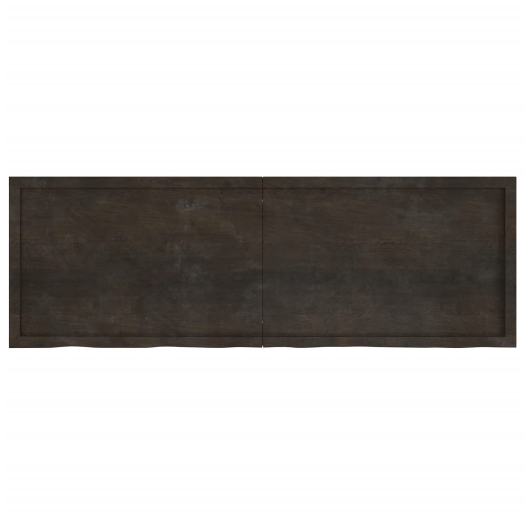 vidaXL Estante pared madera roble tratada marrón oscuro 180x60x(2-6)cm