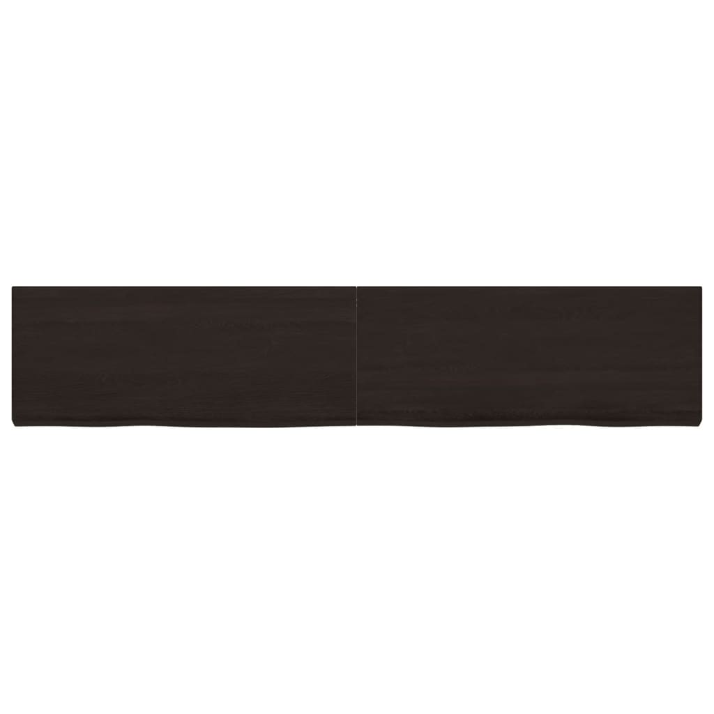 vidaXL Estante pared madera roble tratada marrón oscuro 200x40x(2-6)cm