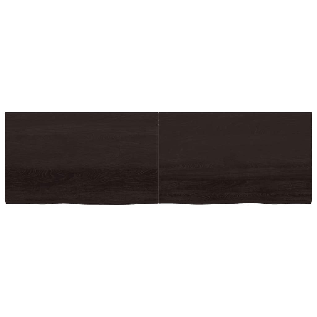 vidaXL Estante pared madera roble tratada marrón oscuro 200x60x(2-4)cm