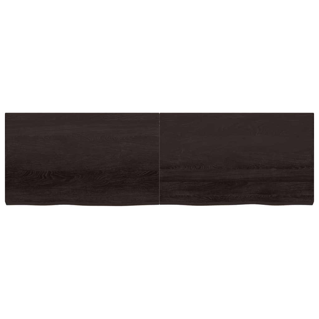 vidaXL Estante pared madera roble tratada marrón oscuro 200x60x(2-6)cm