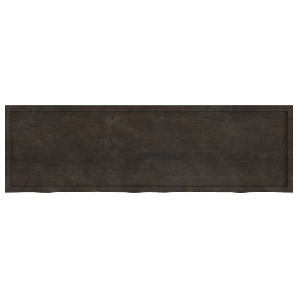 vidaXL Estante pared madera roble tratada marrón oscuro 200x60x(2-6)cm