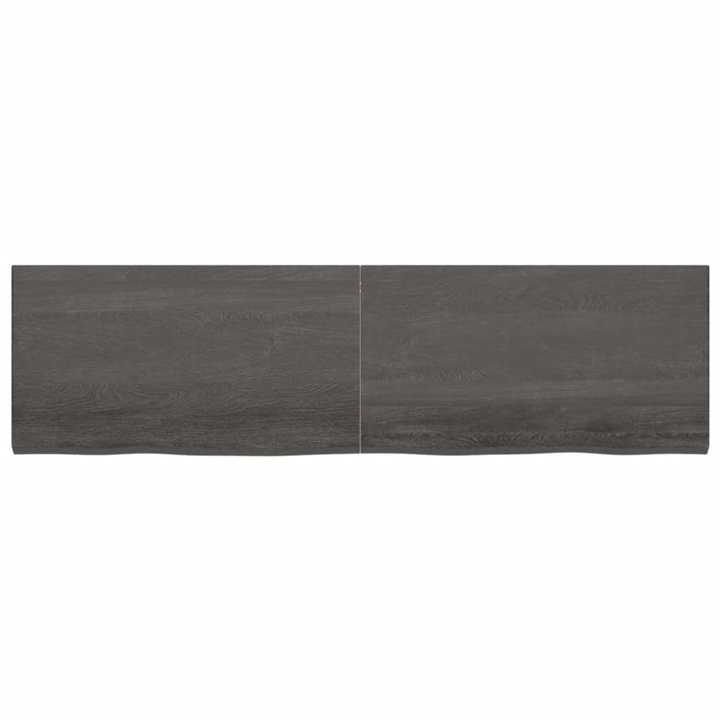 vidaXL Estante pared madera roble tratada marrón oscuro 220x60x(2-4)cm