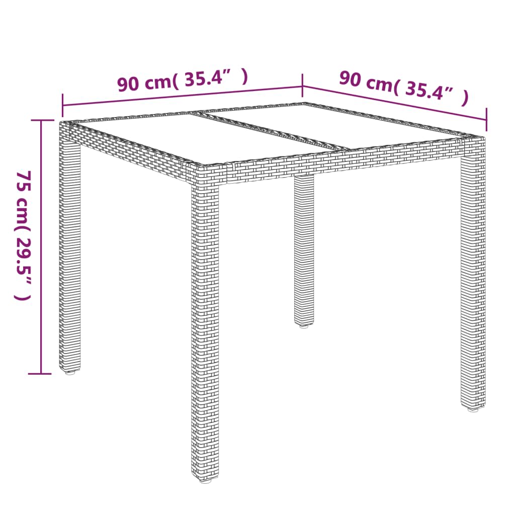 vidaXL Set de muebles jardín 5 pzas con cojines ratán sintético negro