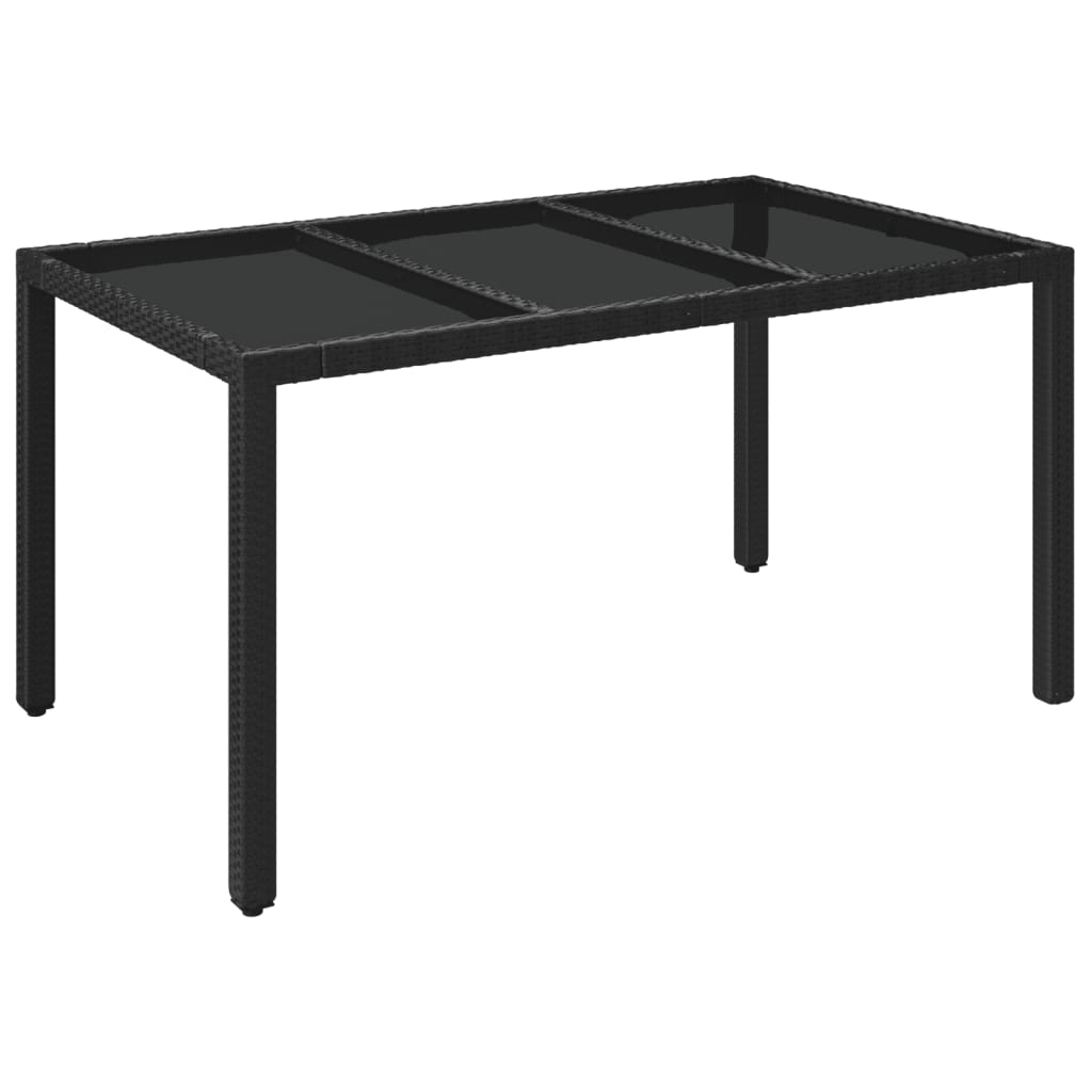 vidaXL Set de muebles jardín 5 pzas con cojines ratán sintético negro