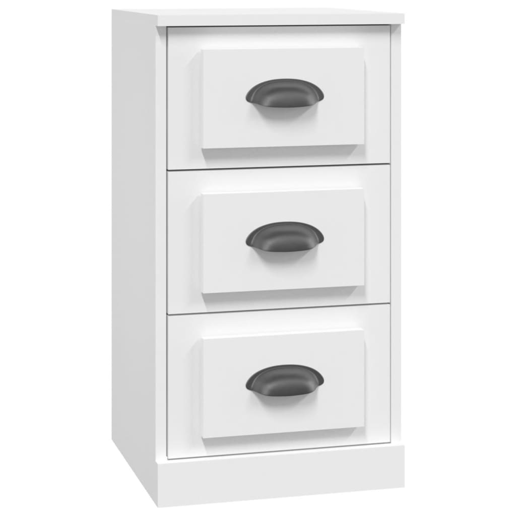 vidaXL Aparadores 3 piezas madera contrachapada blanco