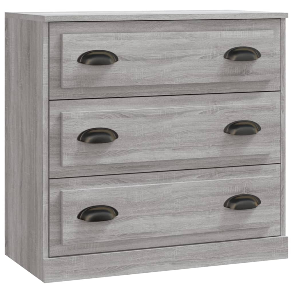 vidaXL Aparadores 2 piezas madera contrachapada gris Sonoma