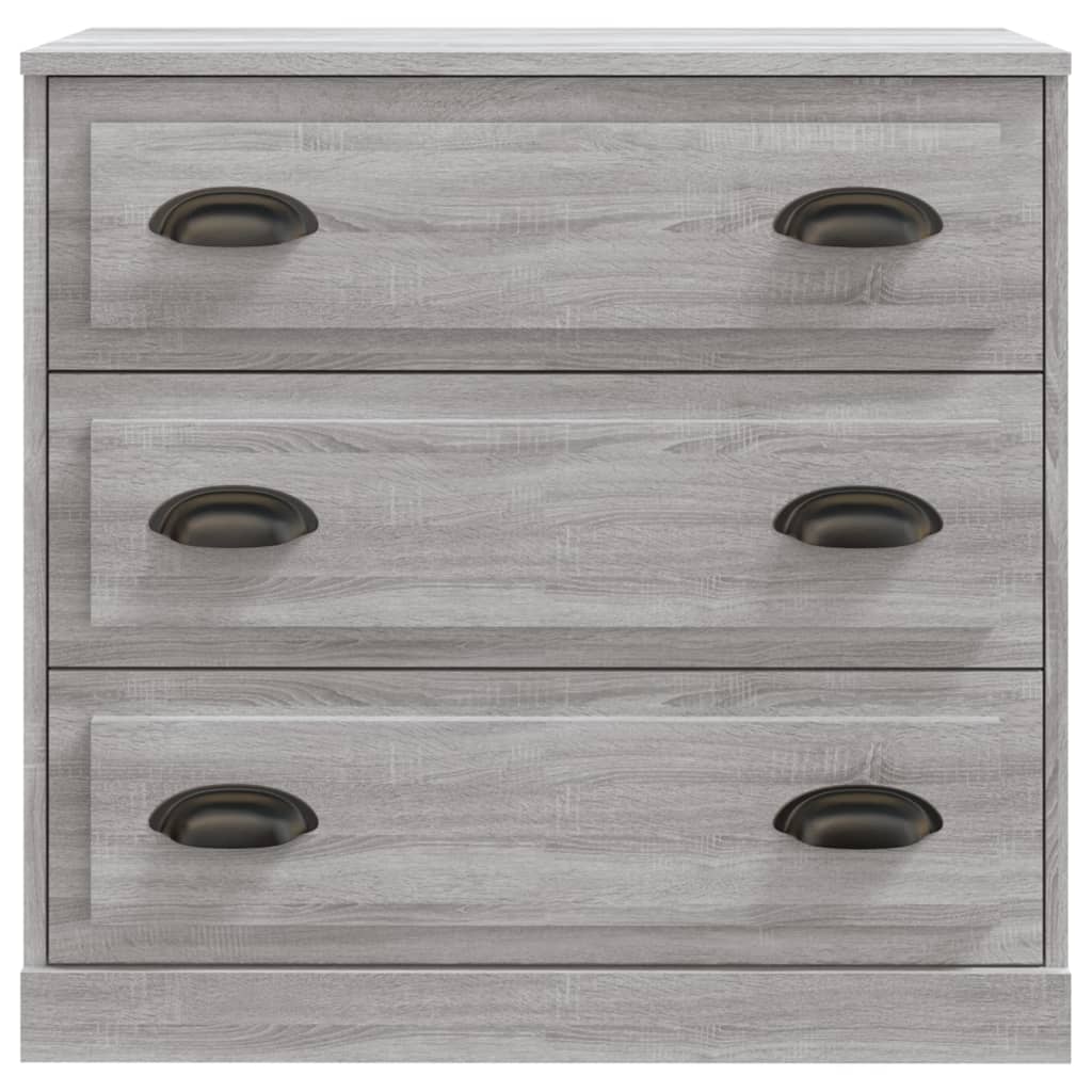 vidaXL Aparadores 2 piezas madera contrachapada gris Sonoma