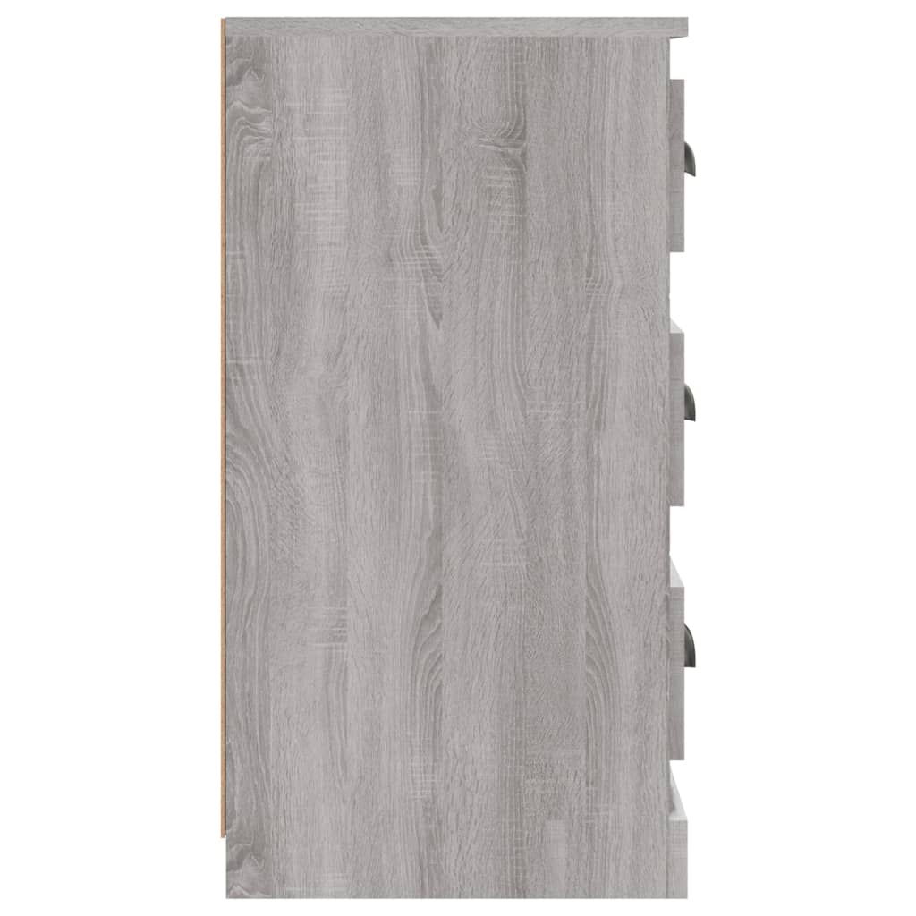 vidaXL Aparadores 2 piezas madera contrachapada gris Sonoma