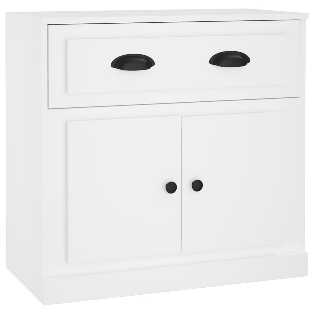 vidaXL Aparadores 2 piezas madera contrachapada blanco