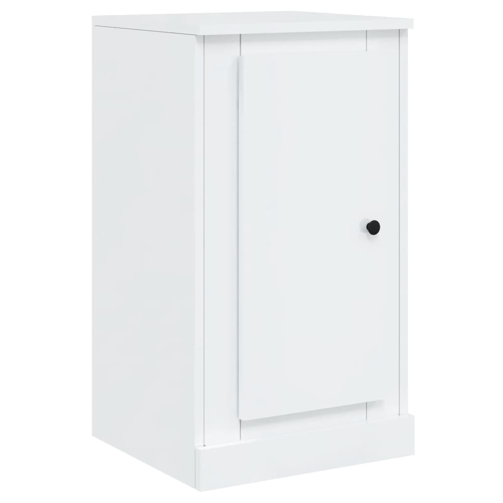 vidaXL Aparadores 3 uds madera contrachapada blanco brillo