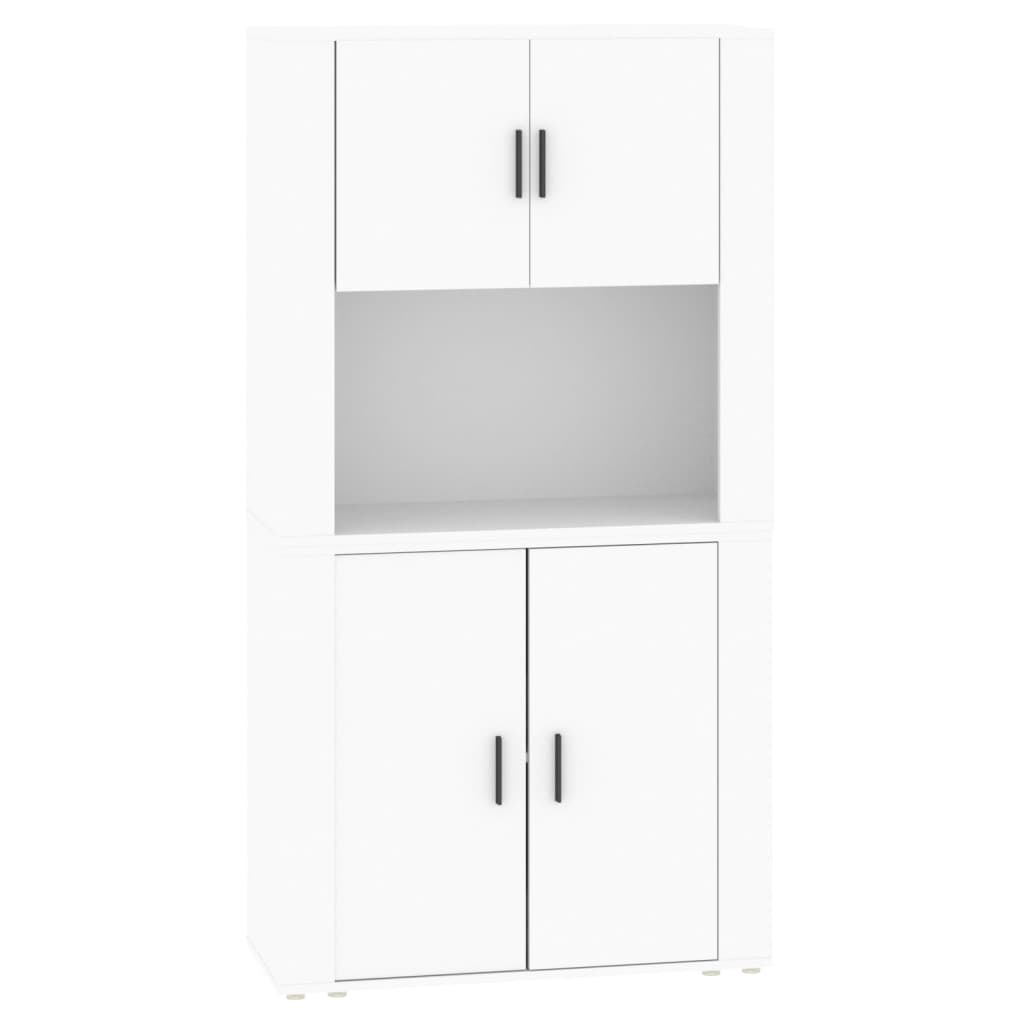 vidaXL Aparador alto madera contrachapada blanco