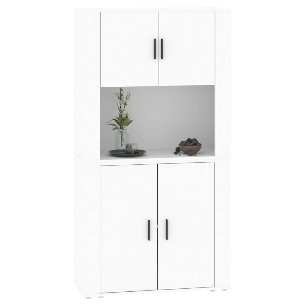 vidaXL Aparador alto madera contrachapada blanco