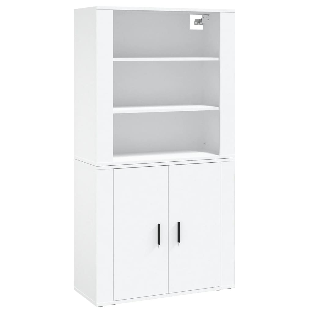 vidaXL Aparador alto madera contrachapada blanco