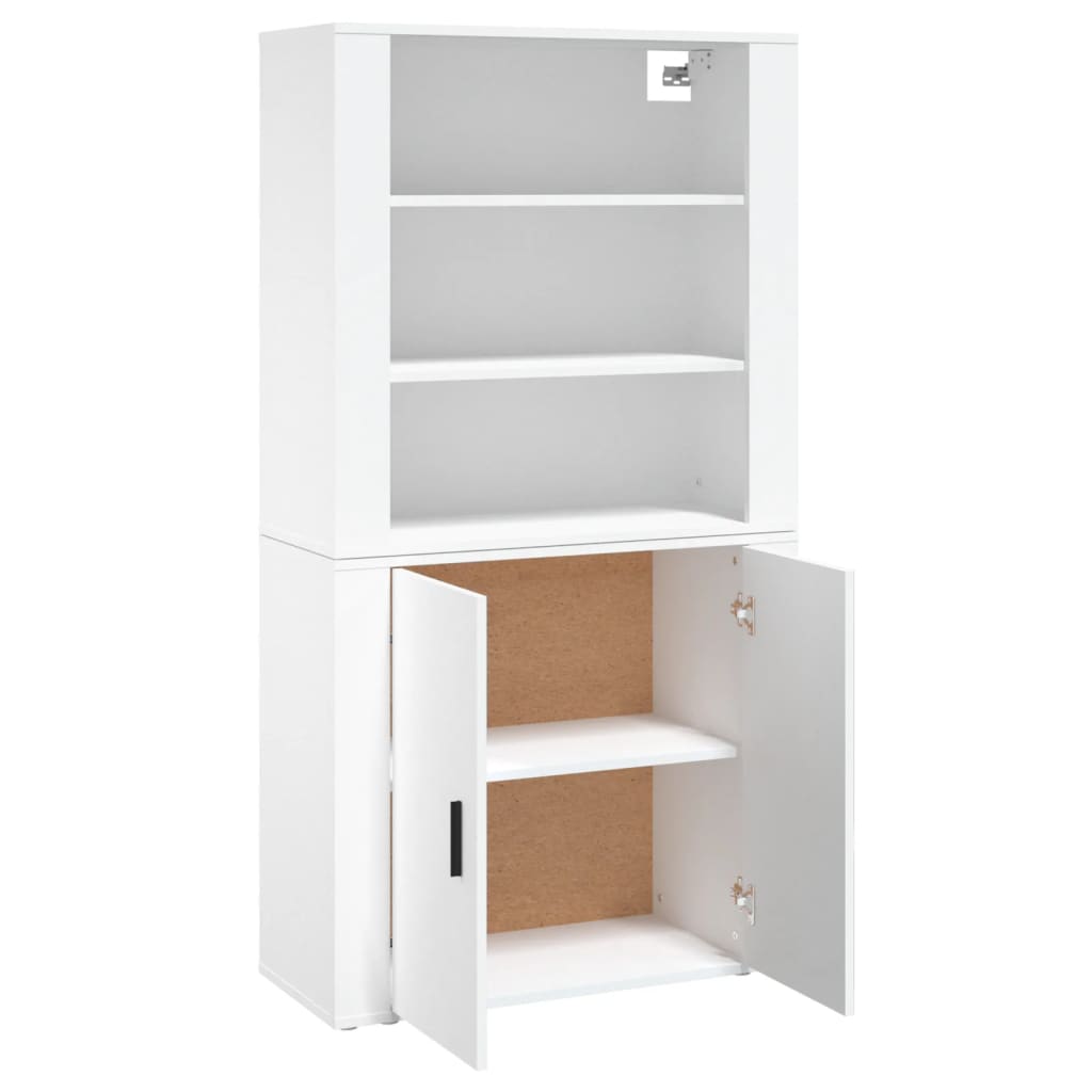 vidaXL Aparador alto madera contrachapada blanco