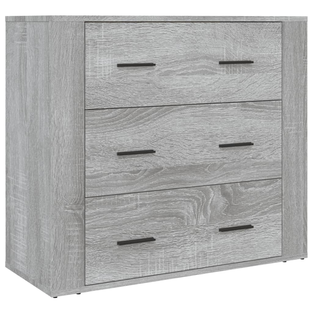 vidaXL Aparador alto de madera contrachapada gris Sonoma