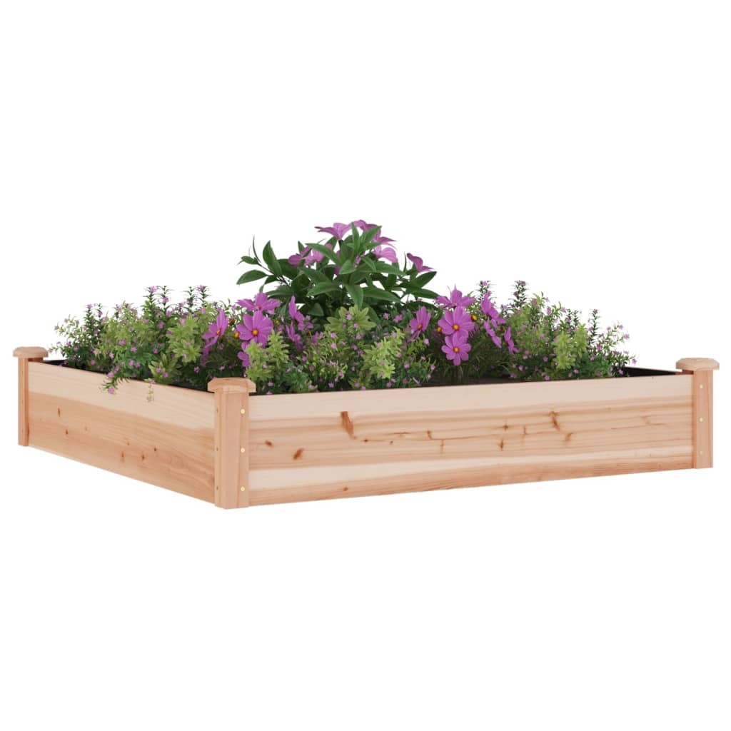 vidaXL Jardinera arriate con forro madera maciza abeto 120x60x25 cm