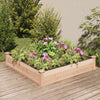 vidaXL Jardinera arriate con forro madera maciza abeto 120x60x25 cm