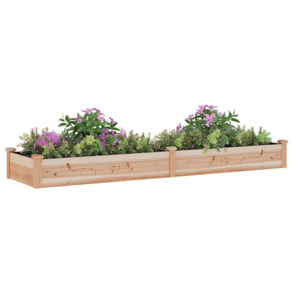 vidaXL Jardinera arriate con forro madera maciza abeto 240x60x25 cm