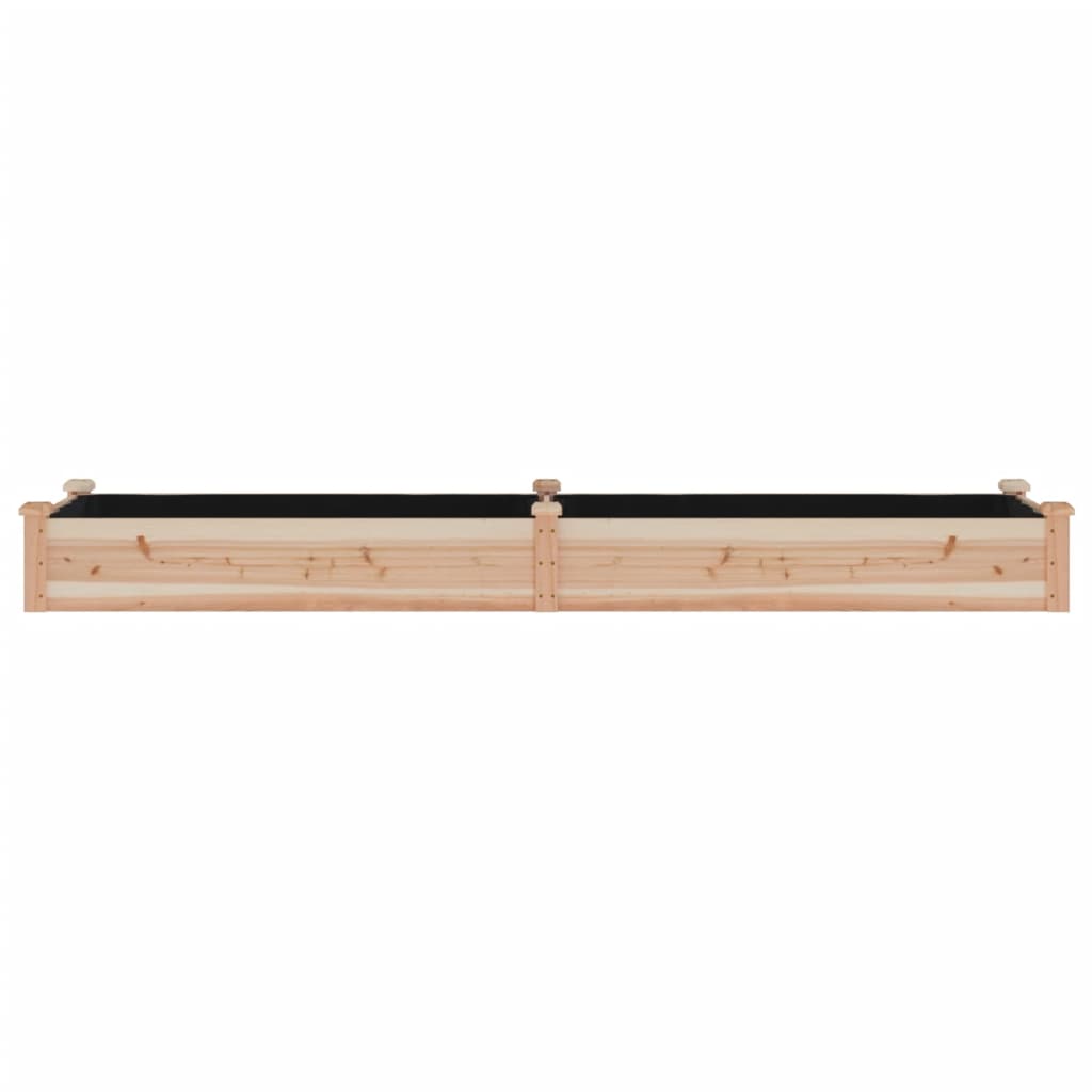 vidaXL Jardinera arriate con forro madera maciza abeto 240x60x25 cm