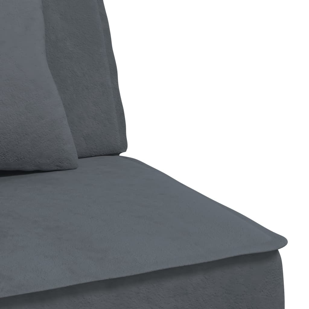 vidaXL Sofá cama en forma de L terciopelo gris oscuro 255x140x70 cm