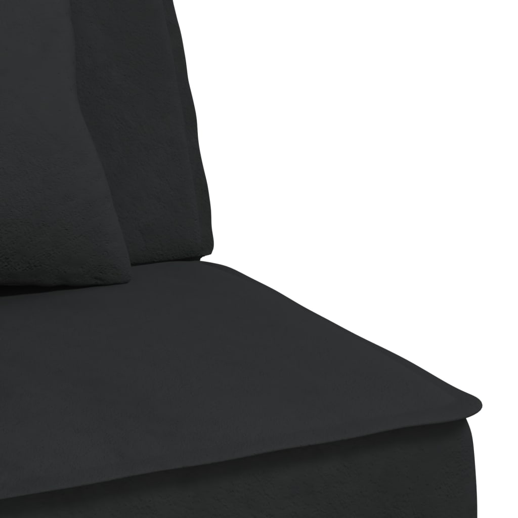 vidaXL Sofá cama en forma de L terciopelo negro 255x140x70 cm