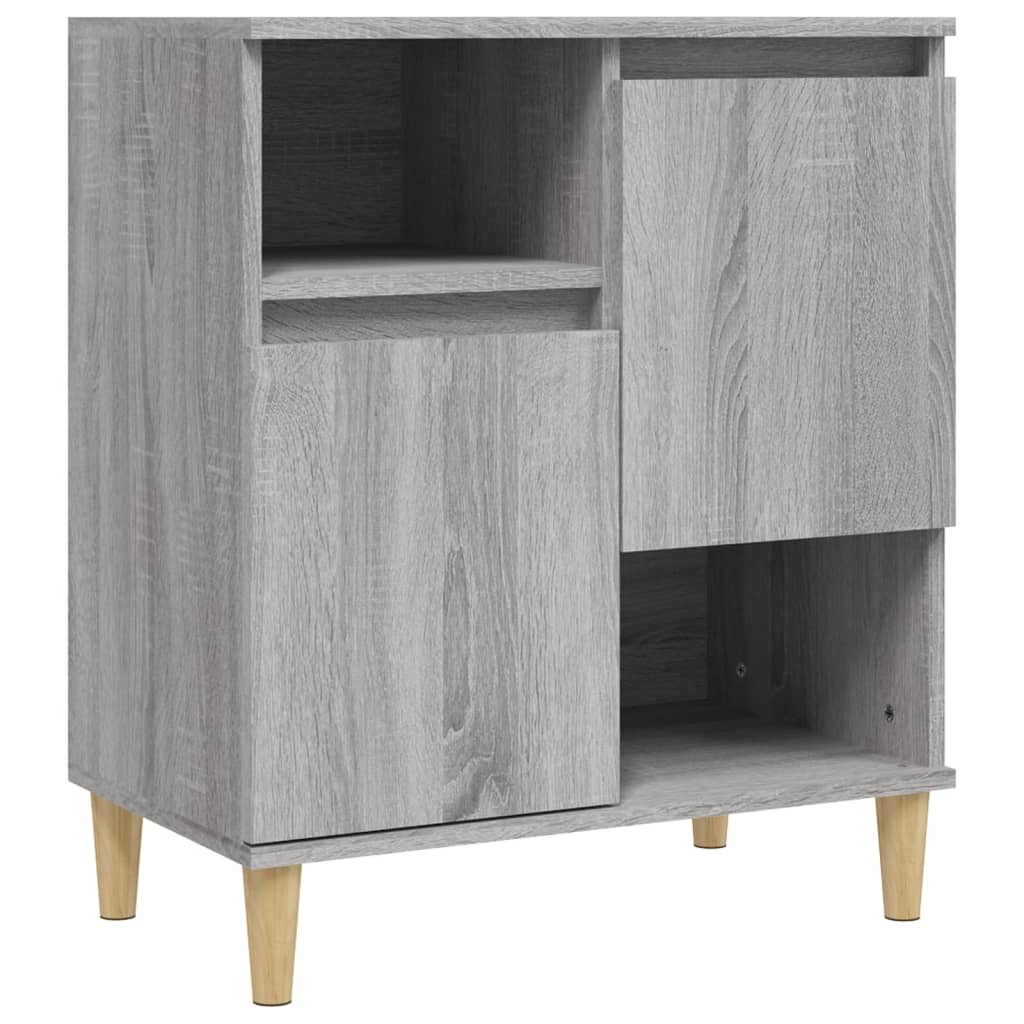 vidaXL Aparadores 2 uds madera contrachapada gris Sonoma 60x35x70 cm