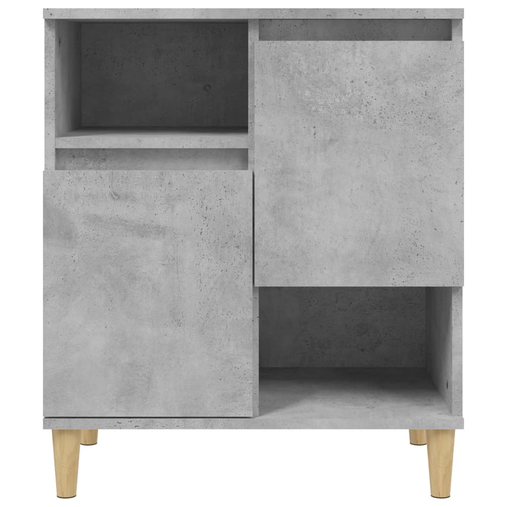 vidaXL Aparadores 3 uds madera contrachapada gris hormigón 60x35x70 cm