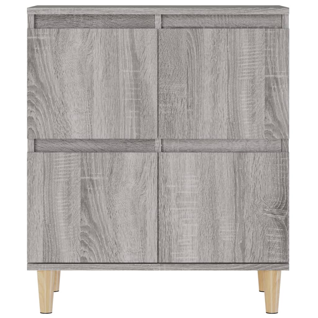 vidaXL Aparadores 2 uds madera contrachapada gris Sonoma 60x35x70 cm