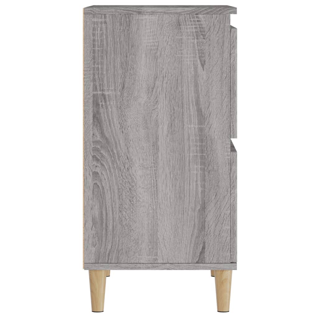 vidaXL Aparadores 2 uds madera contrachapada gris Sonoma 60x35x70 cm